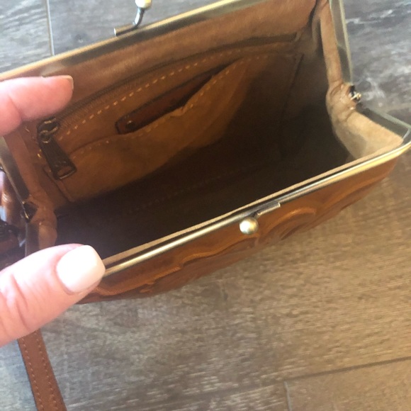 Patricia Nash Savena Leather Wristlet in Gold - Picture 6 of 7